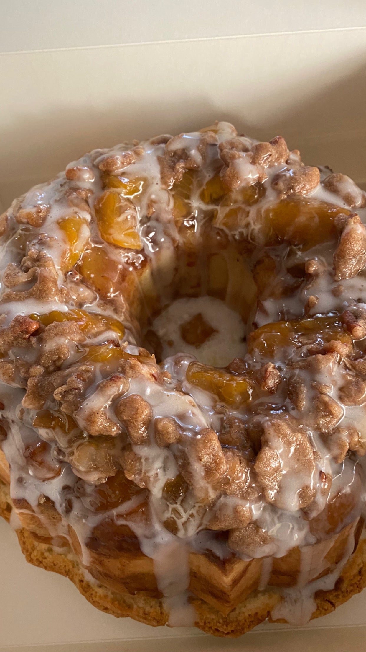 Peach Cobbler Cream Cheese Pound Cake