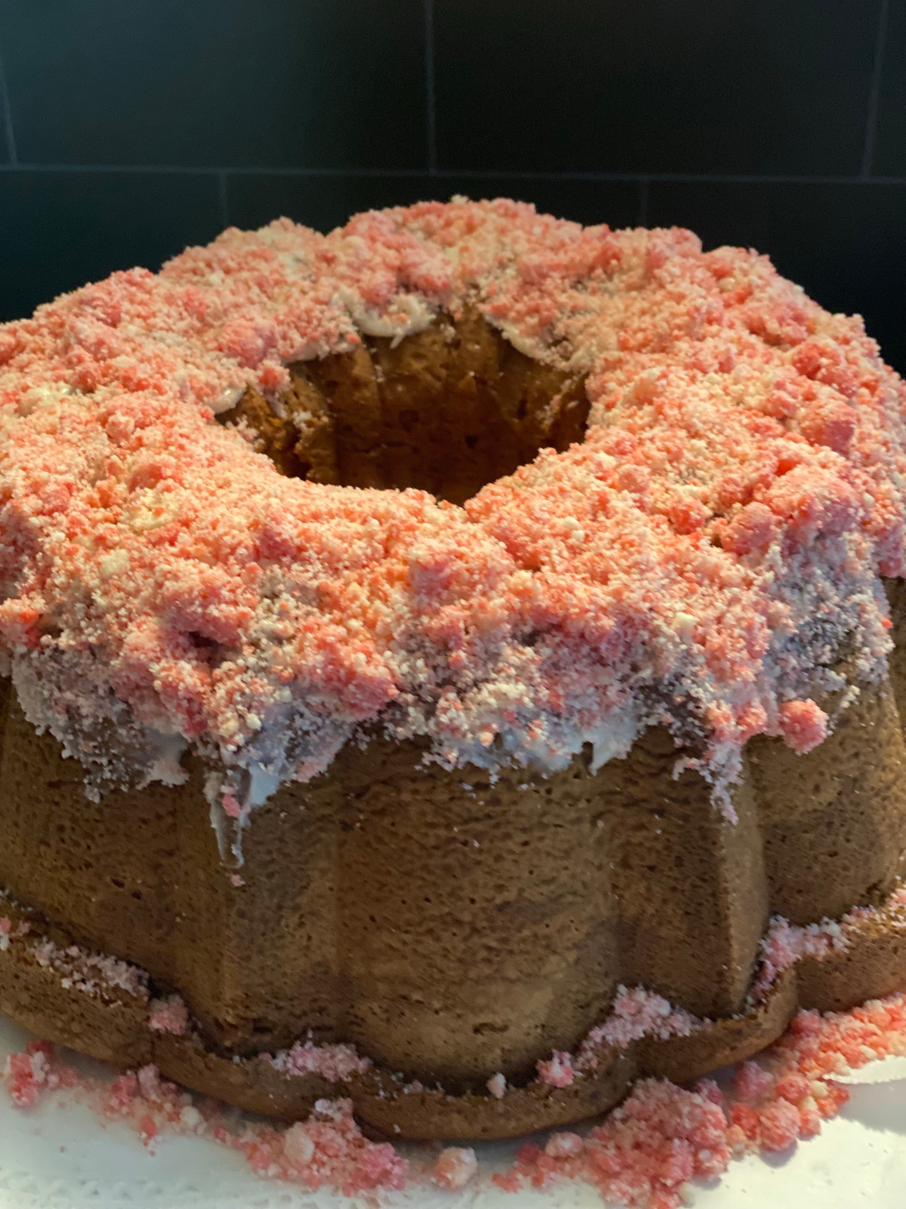 Strawberry Crunch Pound Cake