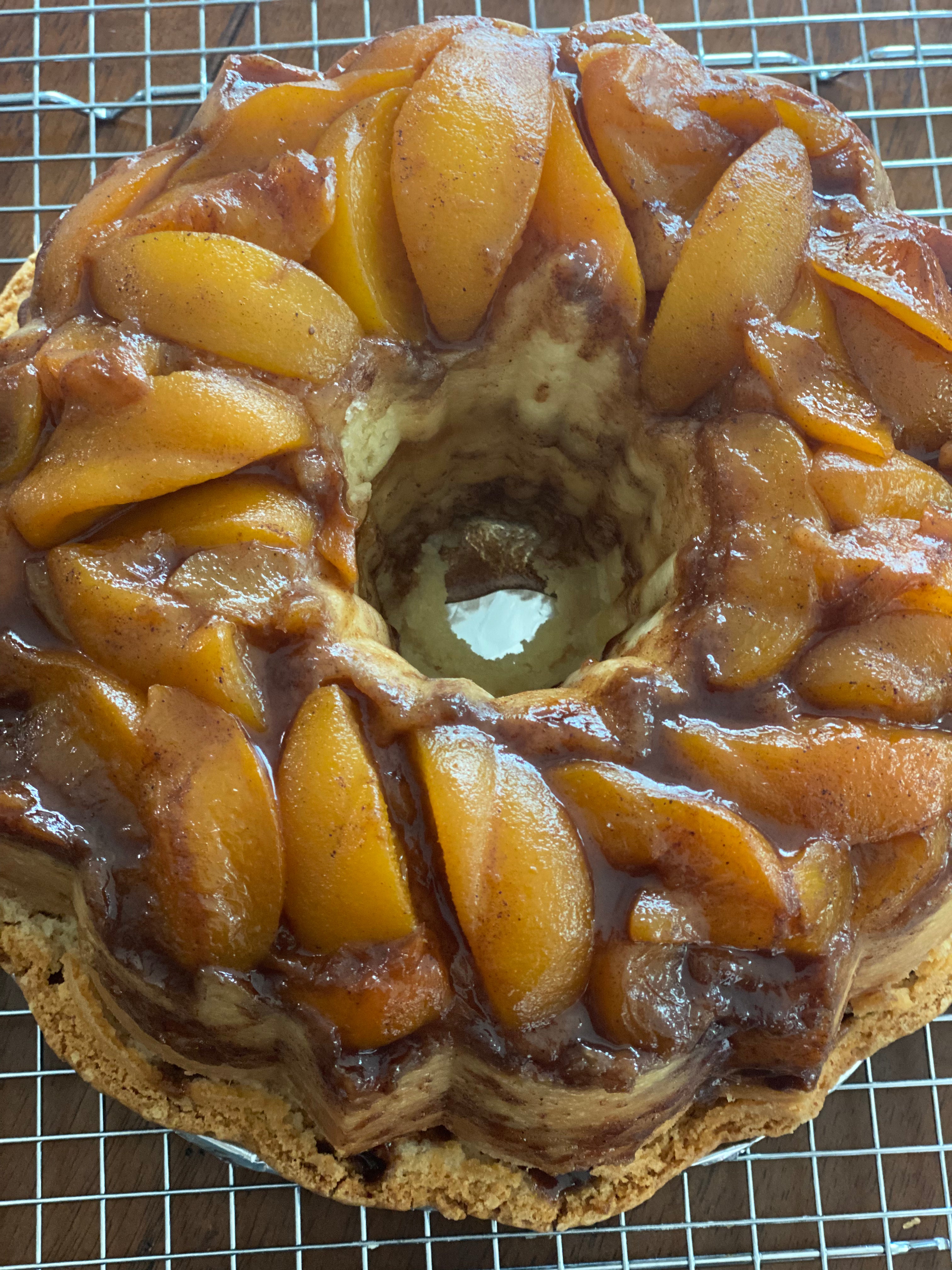 Peach Cobbler Cream Cheese Pound Cake